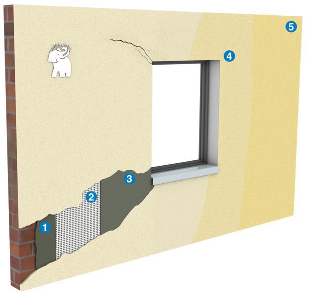 SISTEMA GECOL ANTIFISURAS TERMINACIÓN ACRÍLICO MINERAL
