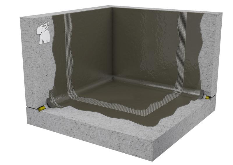Réservoir d'eau potable avec mortier d'étanchéité (L9A)